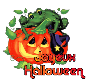 joyeux Halloween citrouille grenouille